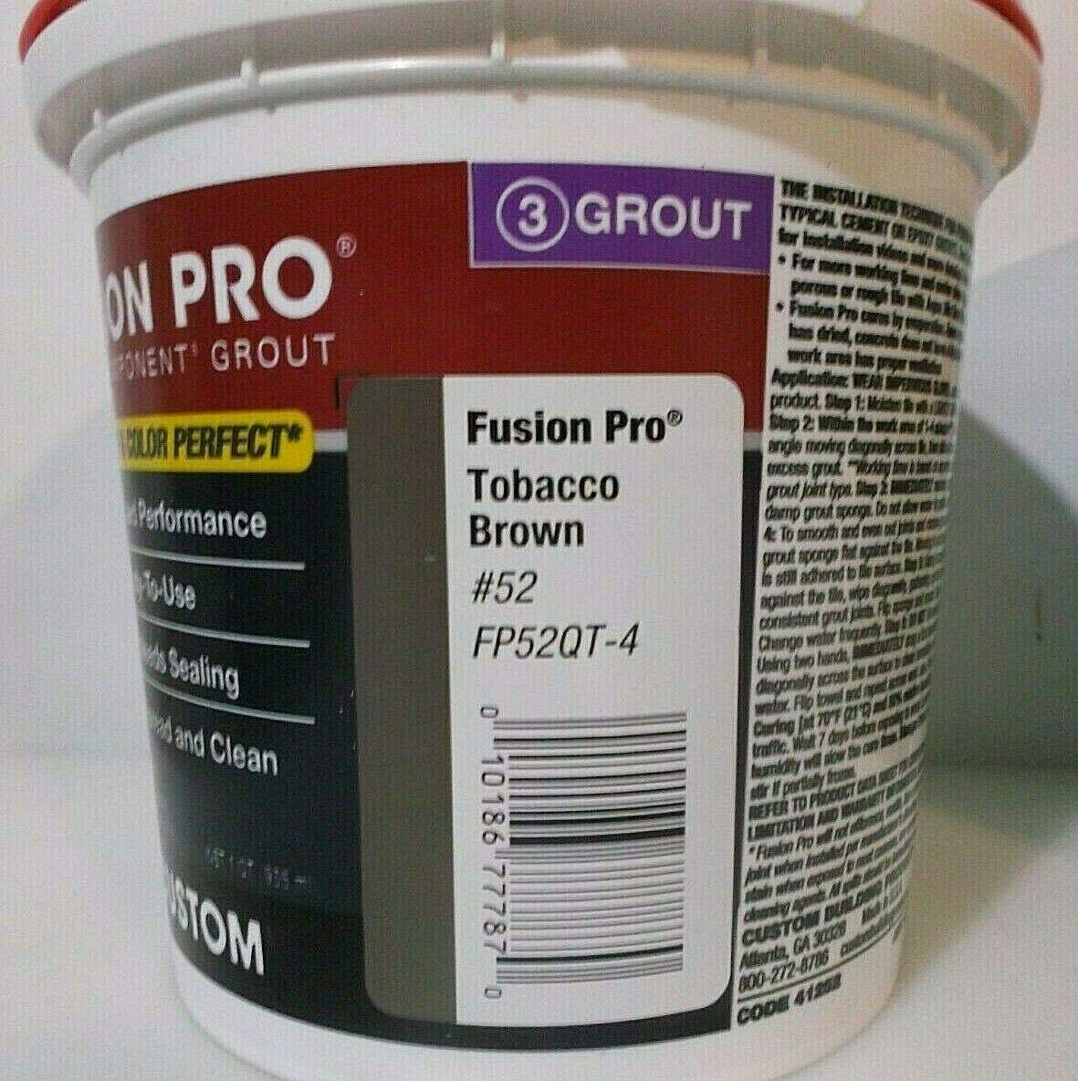 Fusion Pro Grout Single Component Tobacco Brown #52 1 Quart : Amazon.sg:  Everything Else