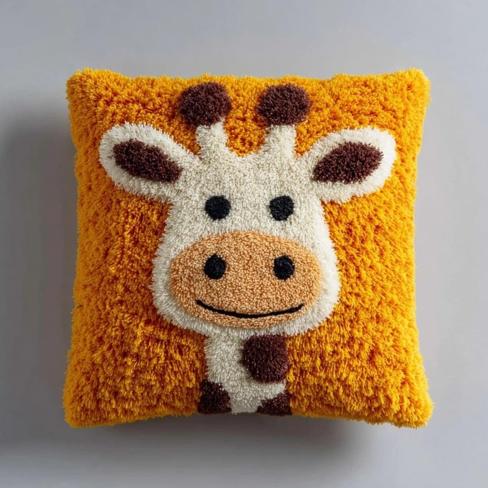 WallustrioaW Latch Hook Cushion Kits for Adults,Cartoon Giraffe