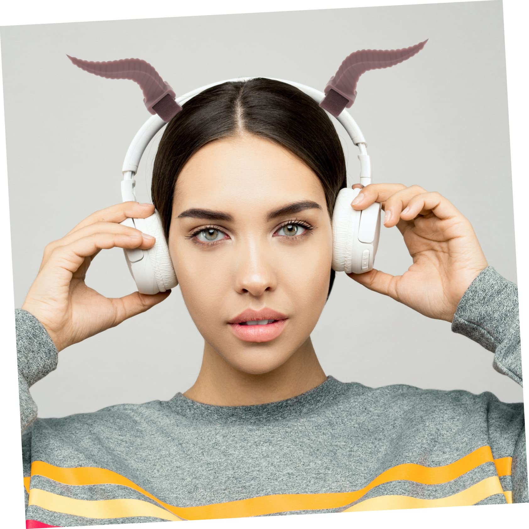 Accessori Corna Per Cuffie | Decorazioni Divertenti In Silicone - Per Halloween E Cosplay - Foto 6