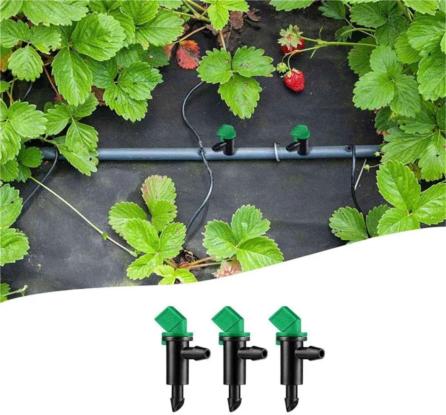 Drip Emitter 180 Pieces 4GPH Removable Drip Sprinkler Irrigation Emitter Garden Flag Dripper, for Trees and Shrubs