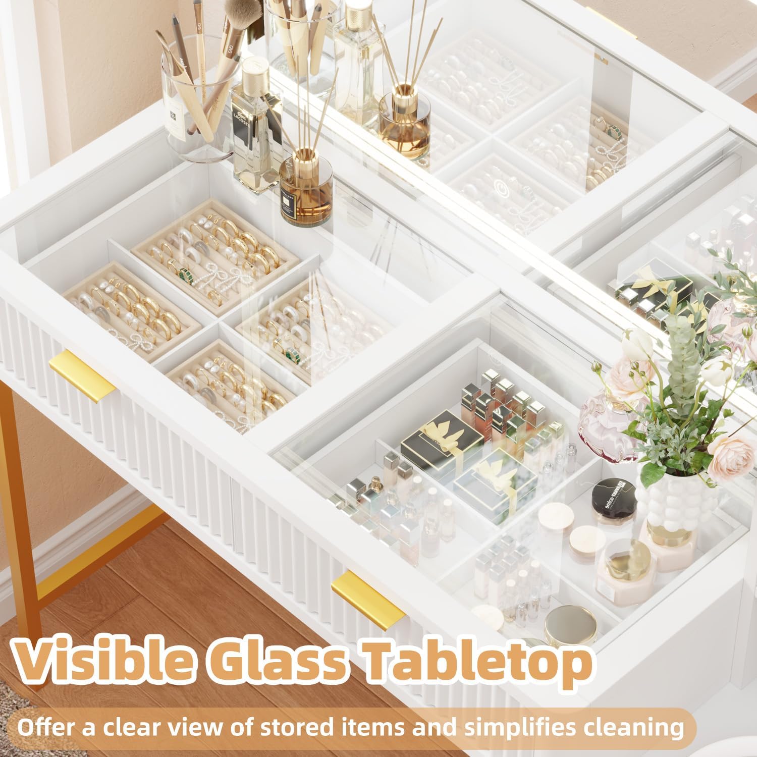 Diagram showing three lighting modes: Cool Light (5000K), Neutral Light (4000K), and Warm Light (3000K)