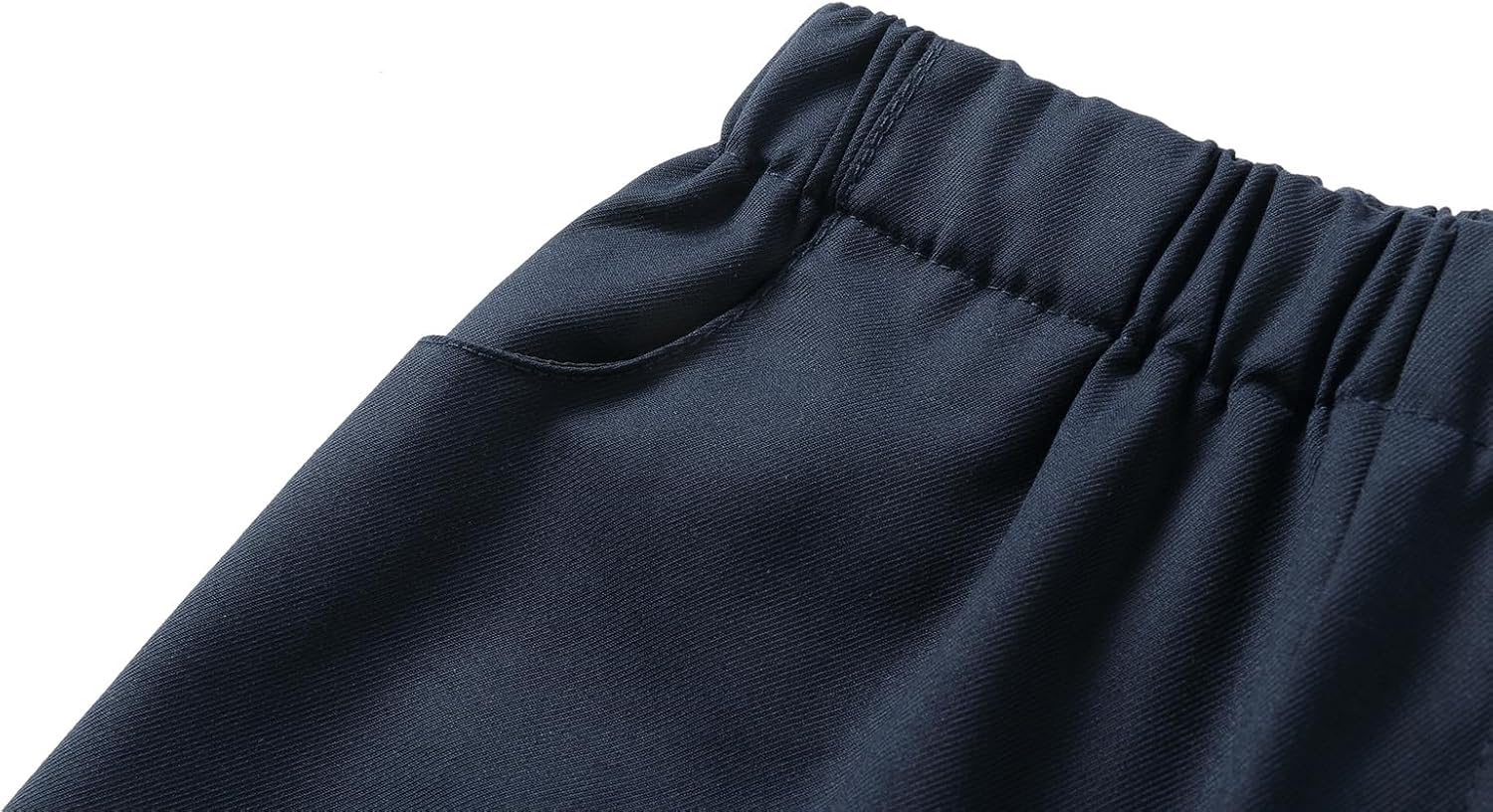 Boys Uniform Shorts Solid Elastic Waist Flat Front Dress Shorts with Pockets Size 5-16Y