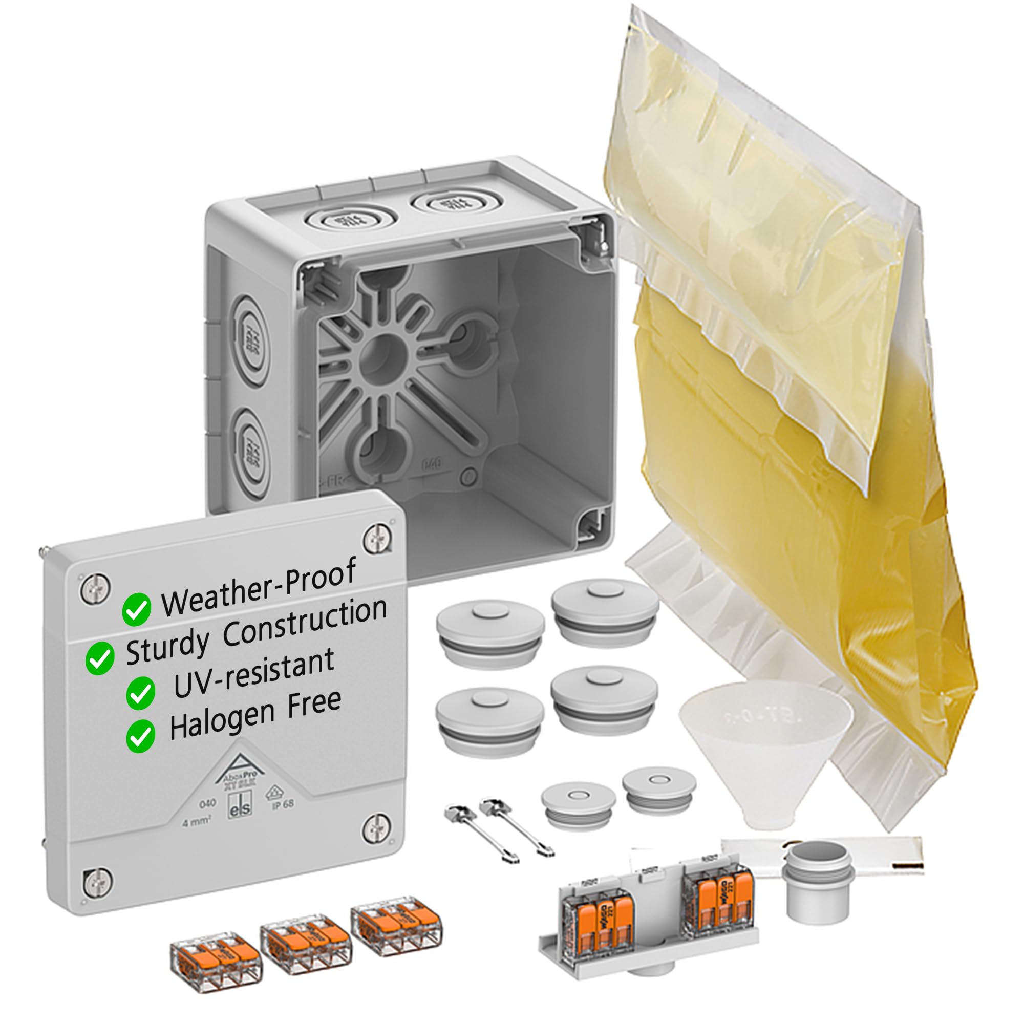 Spelsberg Abzweigkasten Abox Pro XT SLK-4², IP68, für Erdreich, inkl. Gießharz