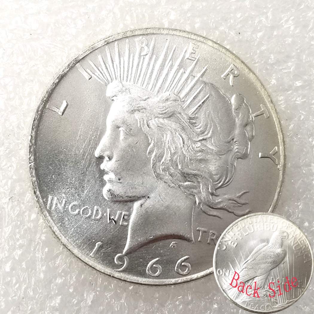 Fkaiyin Silver 1966 Antique Liberty One-Dollar Coin- Old Great American Coin - Us Hand Carved Old Coins - Commemorative Funny Hobo Nickel Coin Future Experience