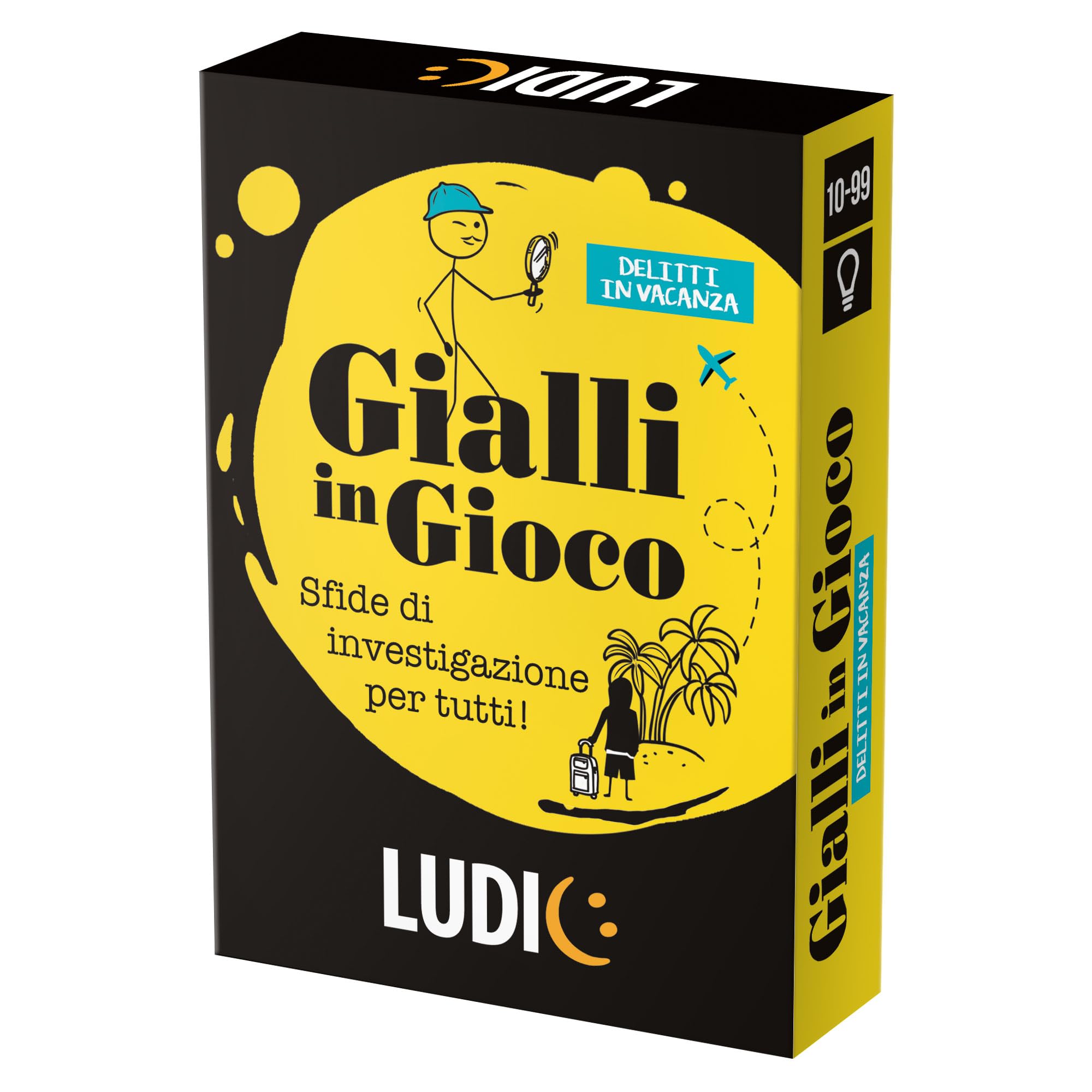 Ludic - Gialli in Gioco Delitti in Vacanza - Sfide di Investigazione per Tutti! | Gioco Di Società Formato Viaggio, Gioco di Carte Investigativo, Giochi di Società 10–99 Anni, Idea Regalo Divertente