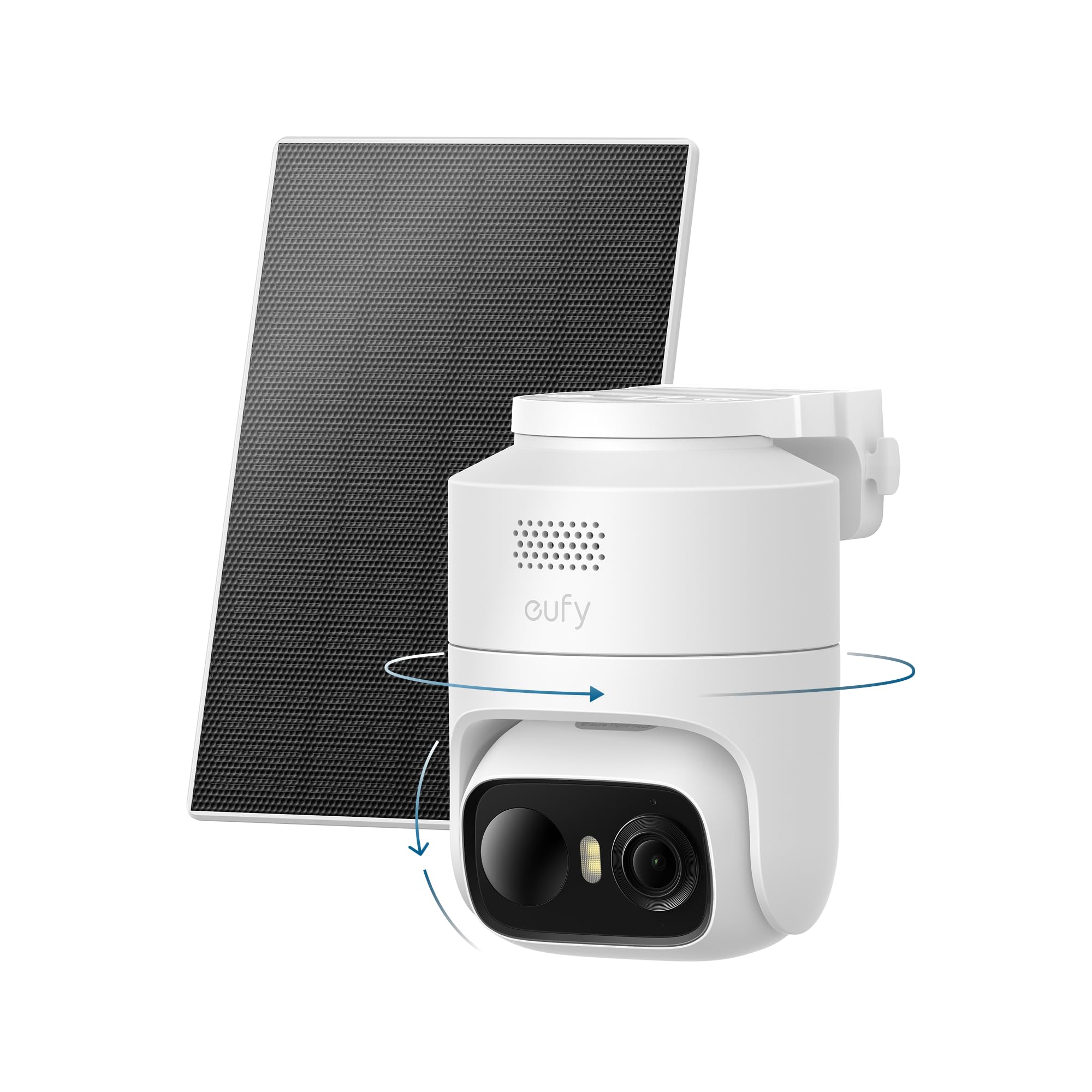 eufy Security eufyCam C37, Solar Cameras Wireless Outdoor,2K Resolution | 360° Pan & Tilt AI Tracking, Human/Pet/Vehicle Detection, Flexible Solar Panel, Color Night Vision, No Monthly Fee