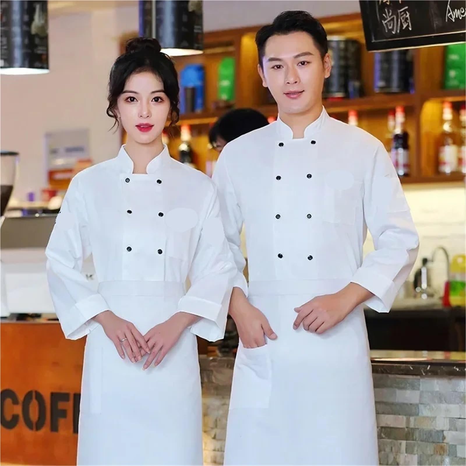 Divisa da Cuoco Divise da Cuoco for Hotel, for Uomini e Donne, Traspiranti e Spesse, for Cucina, Catering, Sala da Torta, pentole Calde, Abbigliamento da Cucina per Chef(4XL)