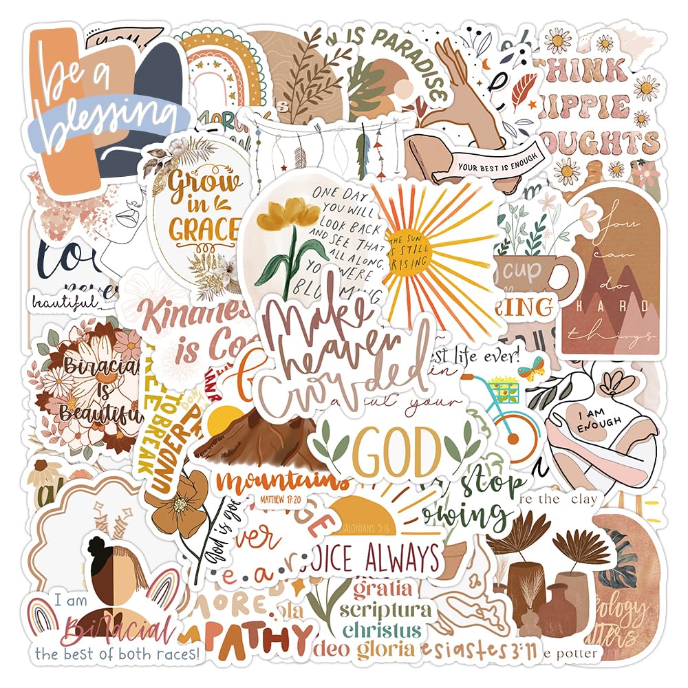 Lot de 50 autocollants pour bouteilles d'eau - Accessoire de livre pour ordinateur portable, journaling, scrapbooking - Pour adultes et adolescentes