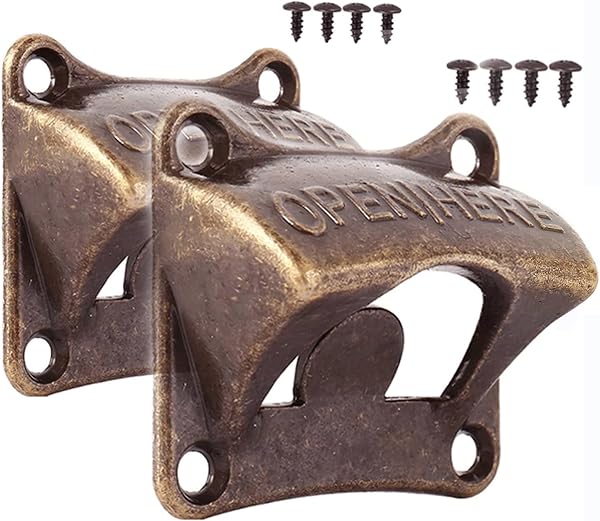 Eterspr abrebotellas de pared de zinc, 2 uds