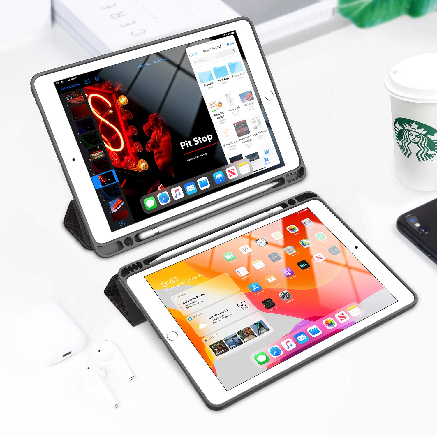 Amazon | Soke iPad Air 3 ケース 2019 ペンシルホルダー付き