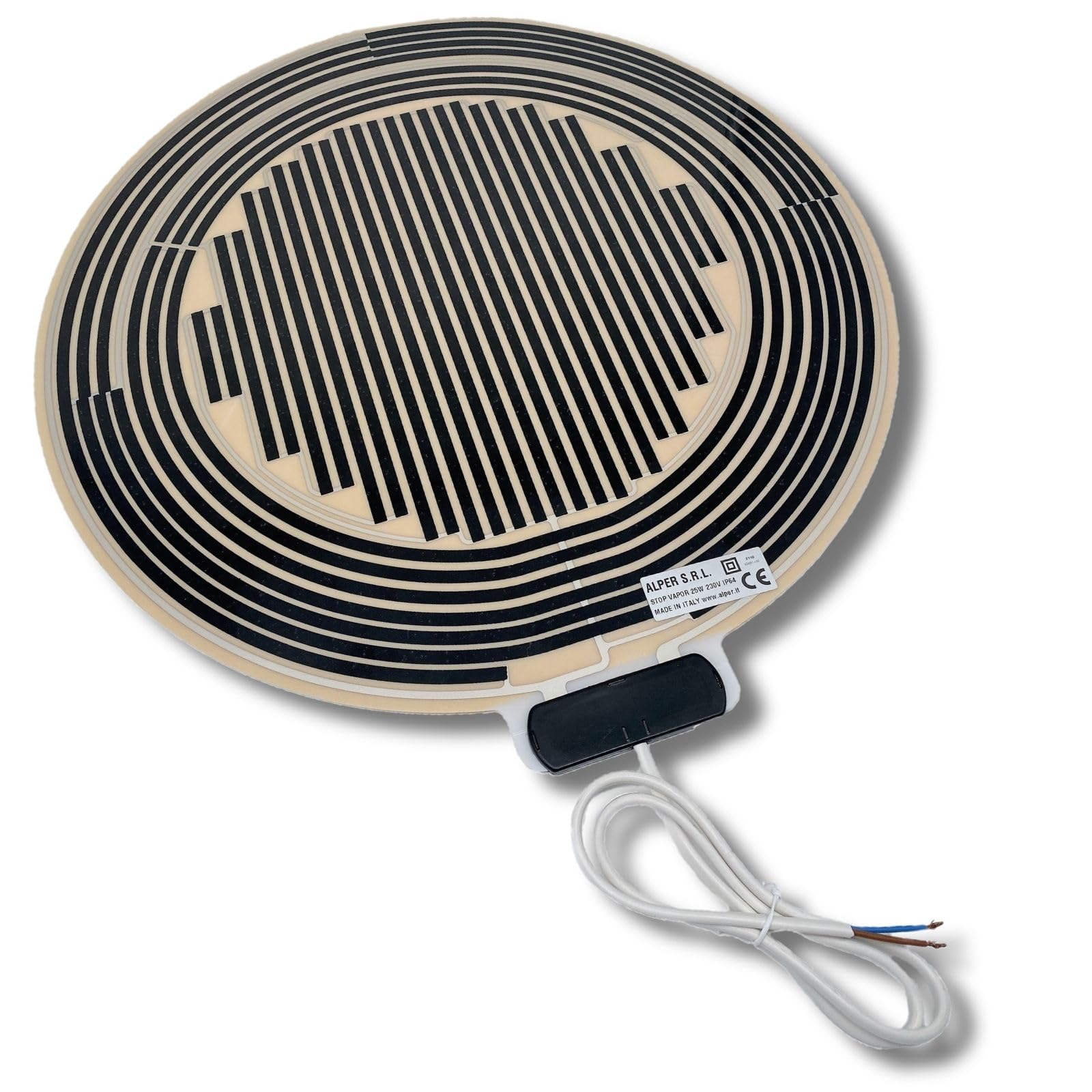 ALPER StopVapor rond 40cm Film chauffant miroir Electrique Anti-buée Autocollant Salle de bain 25W 230V
