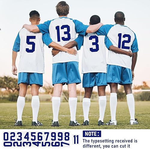 Miniatura 4 de 190 calcomanías de letras termo-adhesivas con números para planchar con los alfabetos, parches de números de 8 y 3 pulgadas, letras de transferencia