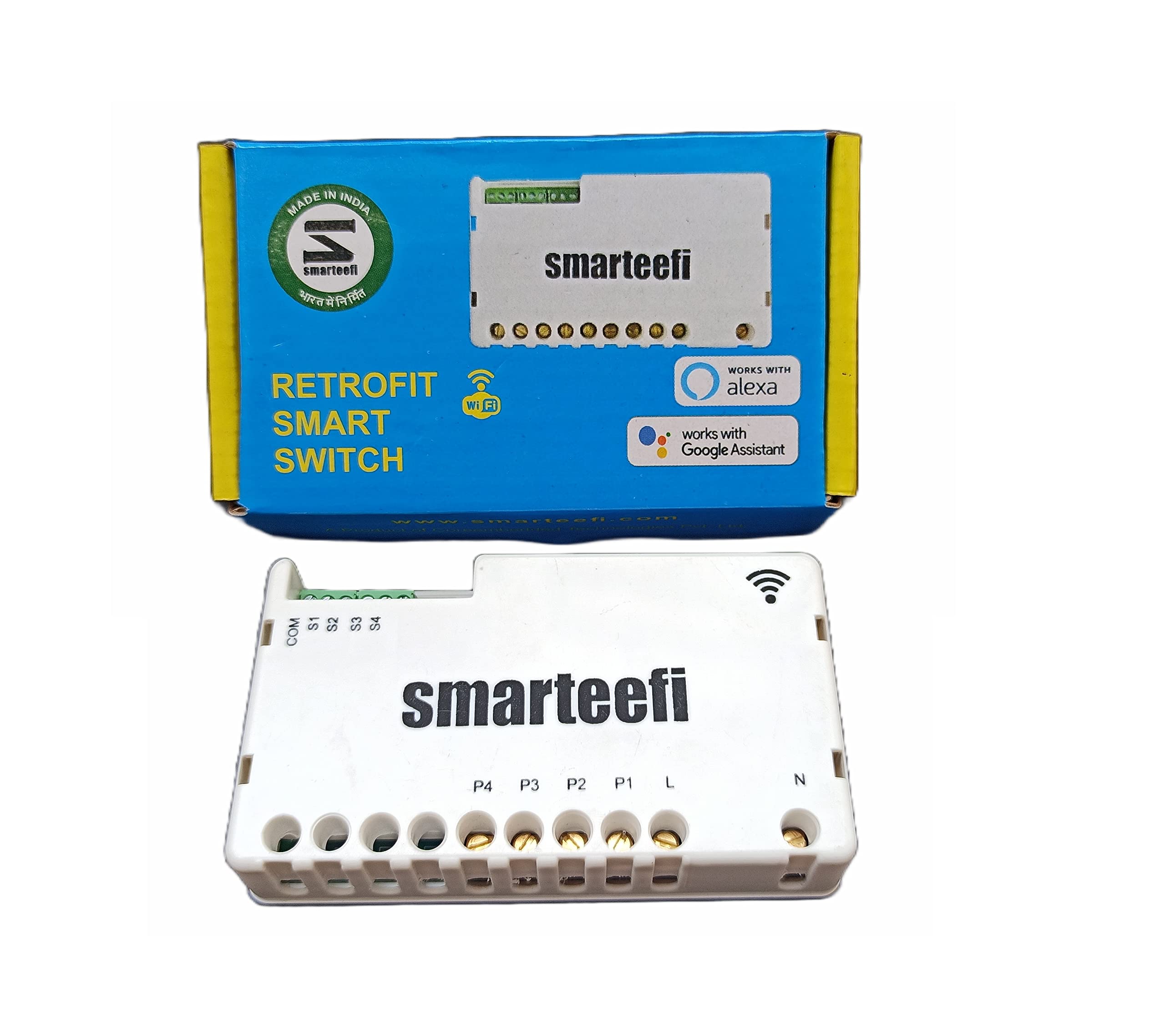 Smarteefi WiFi 4 Node Smart Switch, Retrofit Smart Switch for Home Automation, Works with existing switches, No hub required, Compatible with Alexa and Google Home (STD-SERIES, 4 Node) (B0B2MX6GG5) Amazon Price History, Amazon Price Tracker