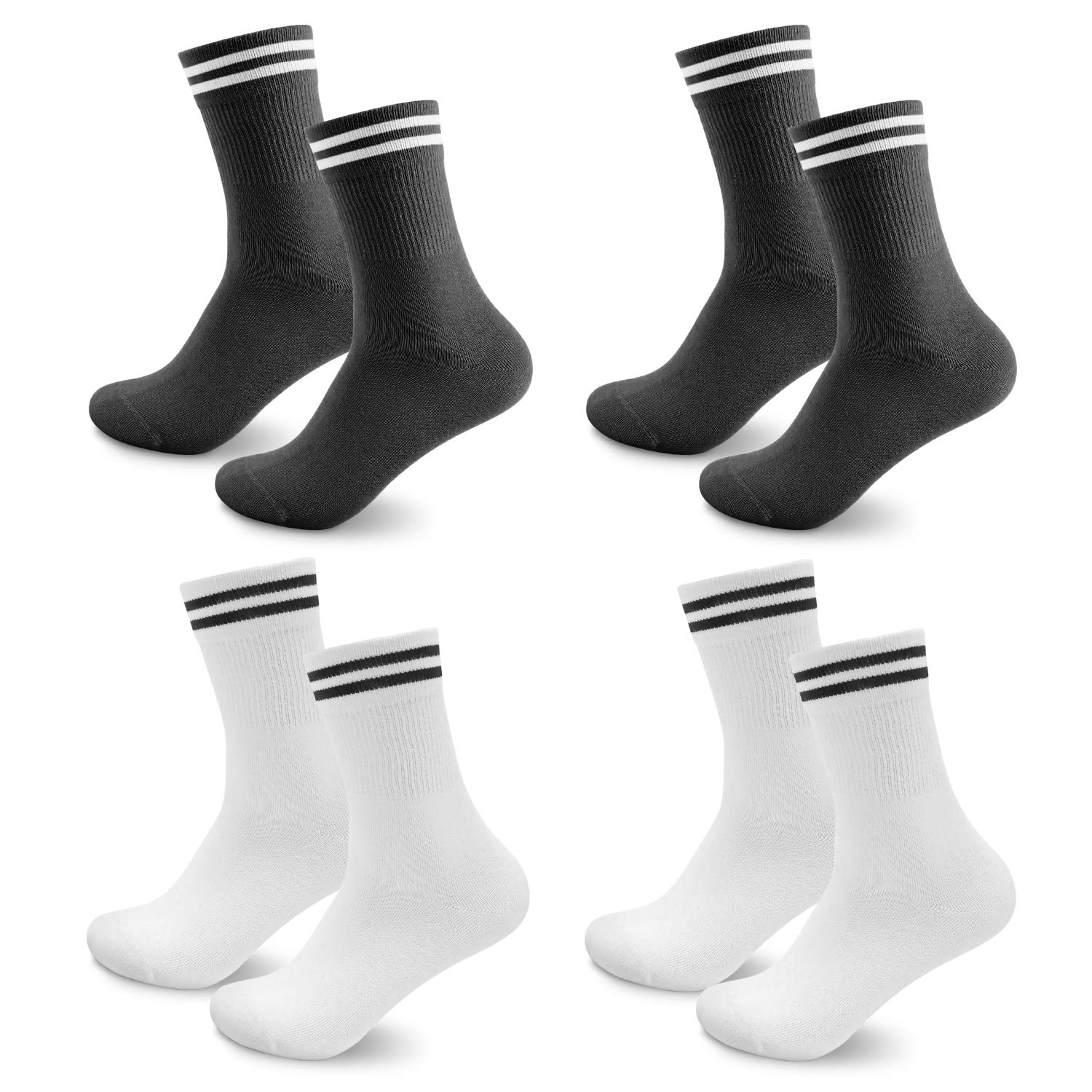 Smart Sir calcetines hombre,calcetines deporte mujer,calcetines deporte hombre（Pack de 4）,calcetines hombre algodon blancos tennis,cómodos y cálidos — view 7