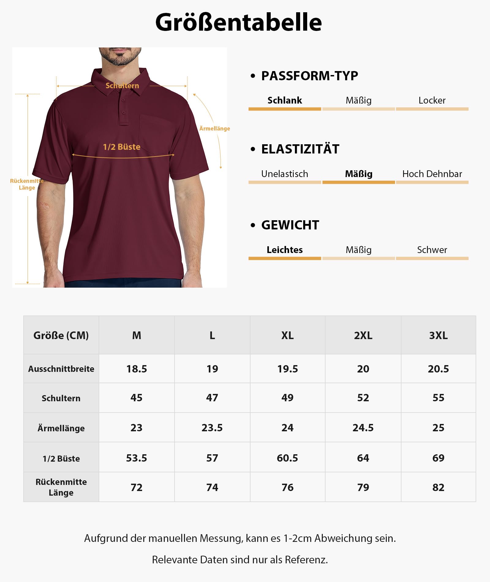 SwissWell Lote de 2 Polo Hombre Manga Corta Transpirable Golf Polos Camisa para Hombre - 5