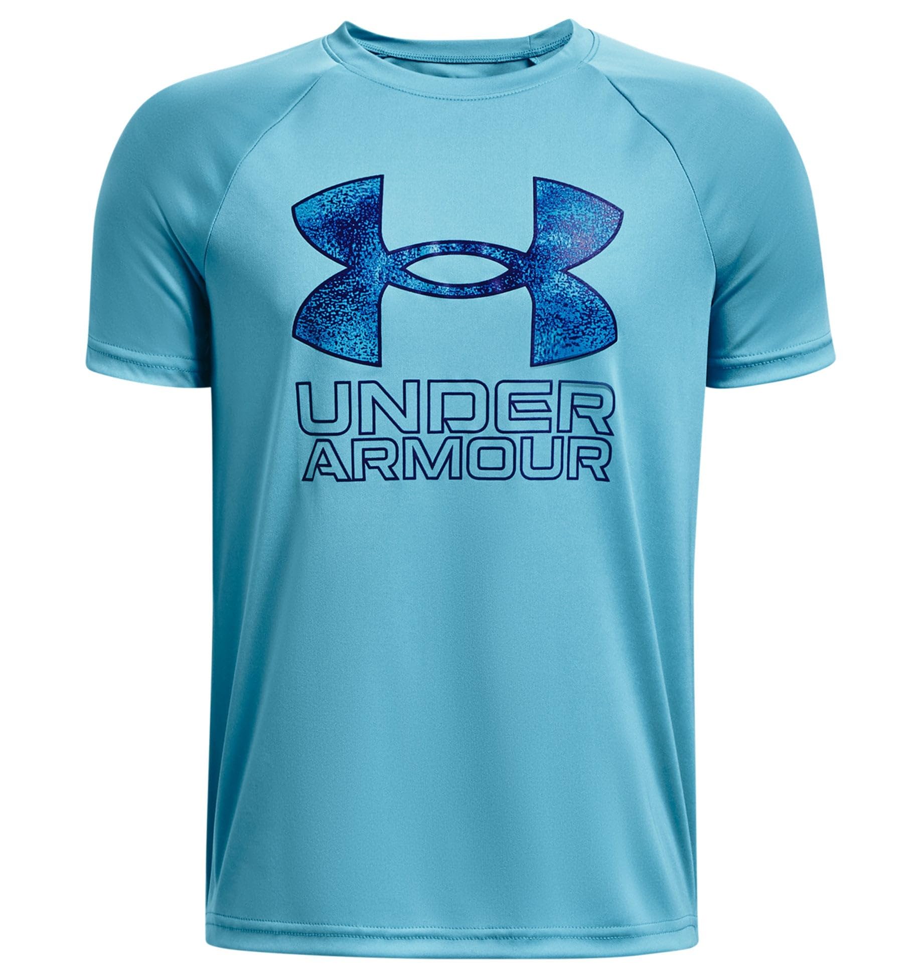 Under Armour Boys Tech Hybrid Printed Fill Short-Sleeve T-Shirt 433 Glacier Blue Sonar Blue X-Small