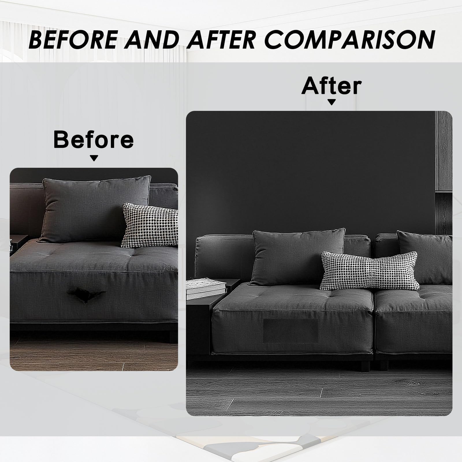 Tiusixsy Tela Adesiva Per Tessuti, Pelle Adesiva Per Riparazioni, per Divani, Sedie da Ufficio, Sedili di Auto, Tende e Mobili