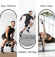 Vista 7 de Ankle Weights A Pair of 1/2/3/4/6/8/10/12/20 LBS Wrist Leg Arm Weights for Women Men with Adjustable Straps, Strength weighted for Physical Therapy