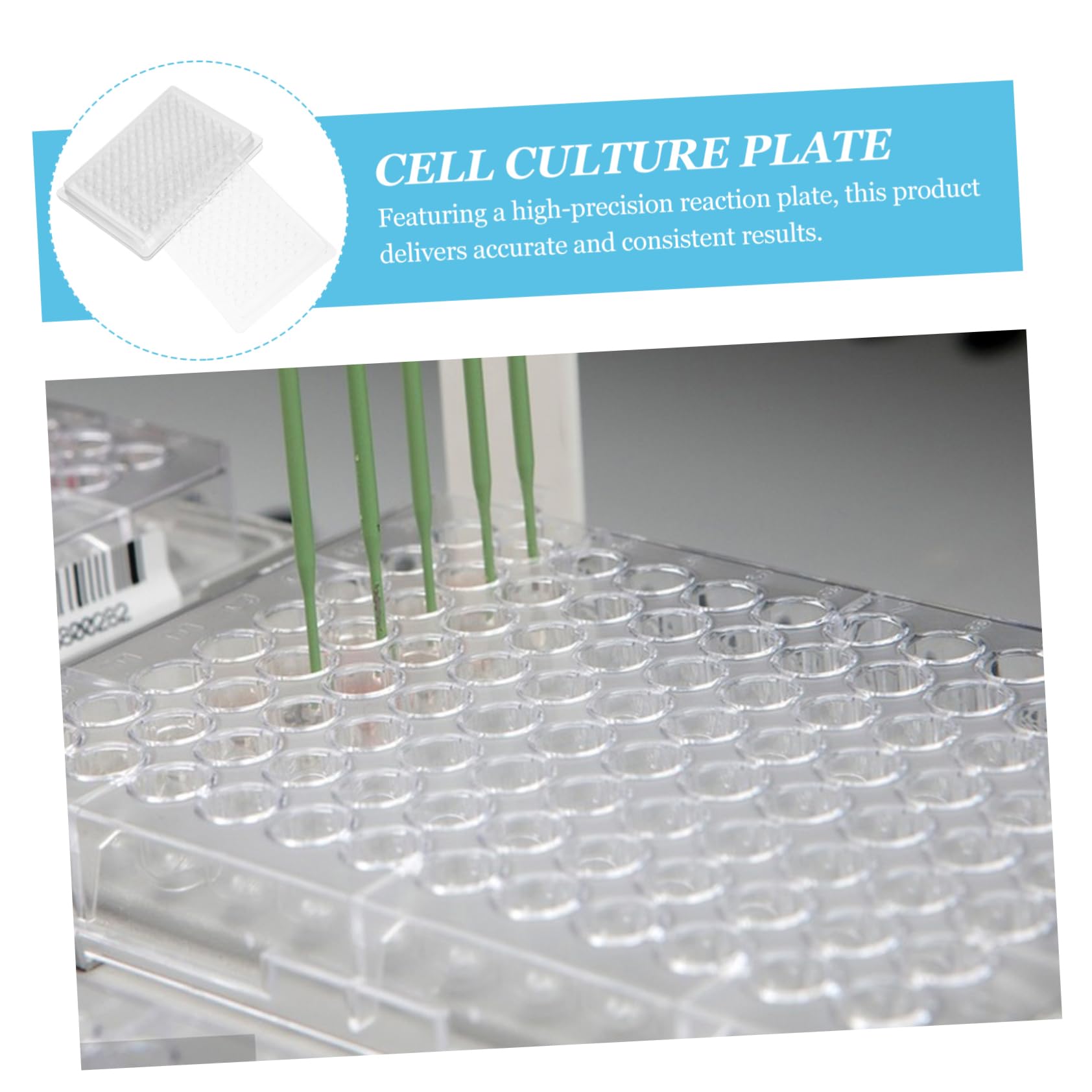 Zerodeko 2 Series Plato De Cultivo Placa De Cultivo De Tejidos Para Laboratorio Placa De Cultivo Celular Para Laboratorio Bandeja De Cultivo Transparente De Polivinilo 100 Piezas*2