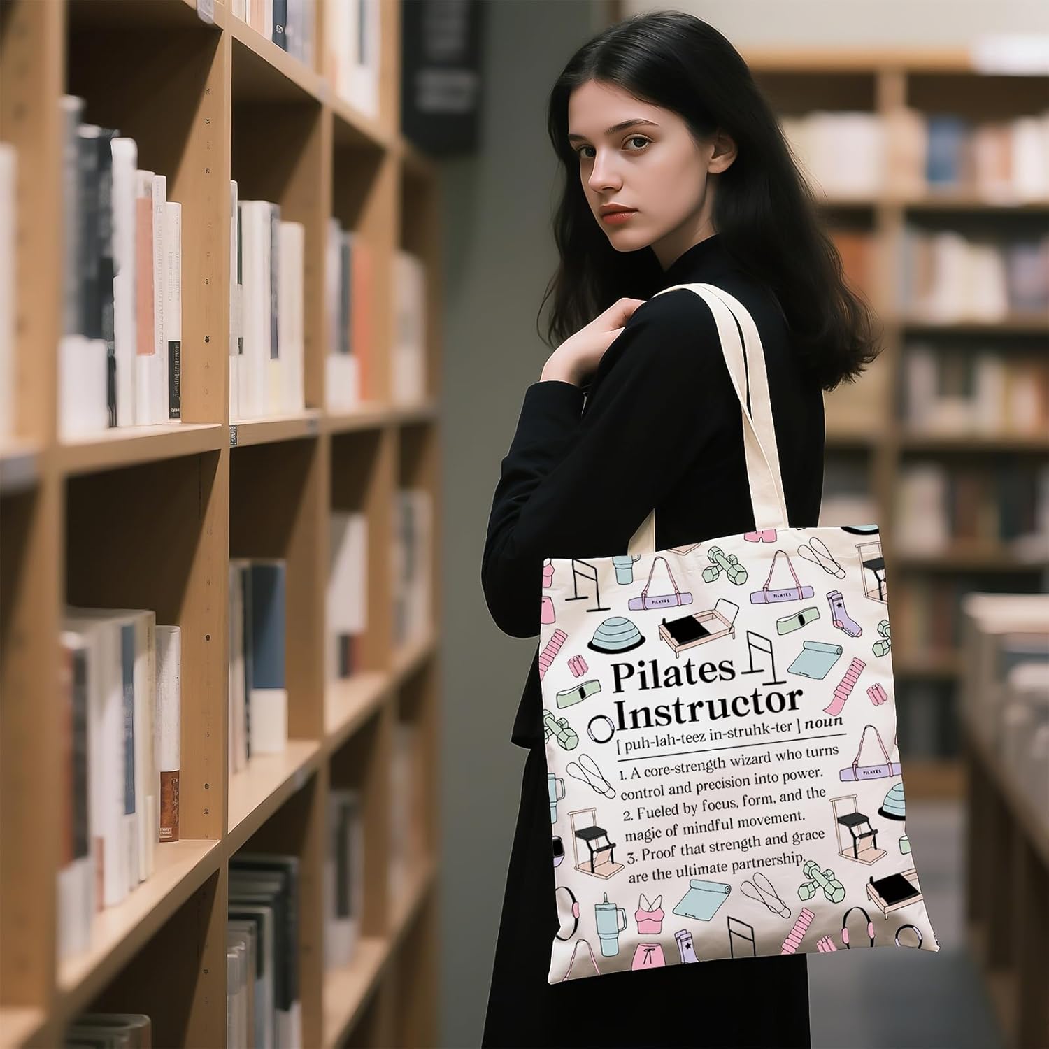 WCGXKO Pilates Instructor Tote Bag Pilates Teacher Appreciation Accessories Pilates Workout Gift - Image 5