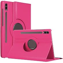 Microsonic Samsung Galaxy Tab S10 Ultra X920 K l f 360 Rotating Stand Deri Koyu Pembe [Galaxy Tab S10 Ultra X920 ile Uyumlu K l f - Koyu Pembe]