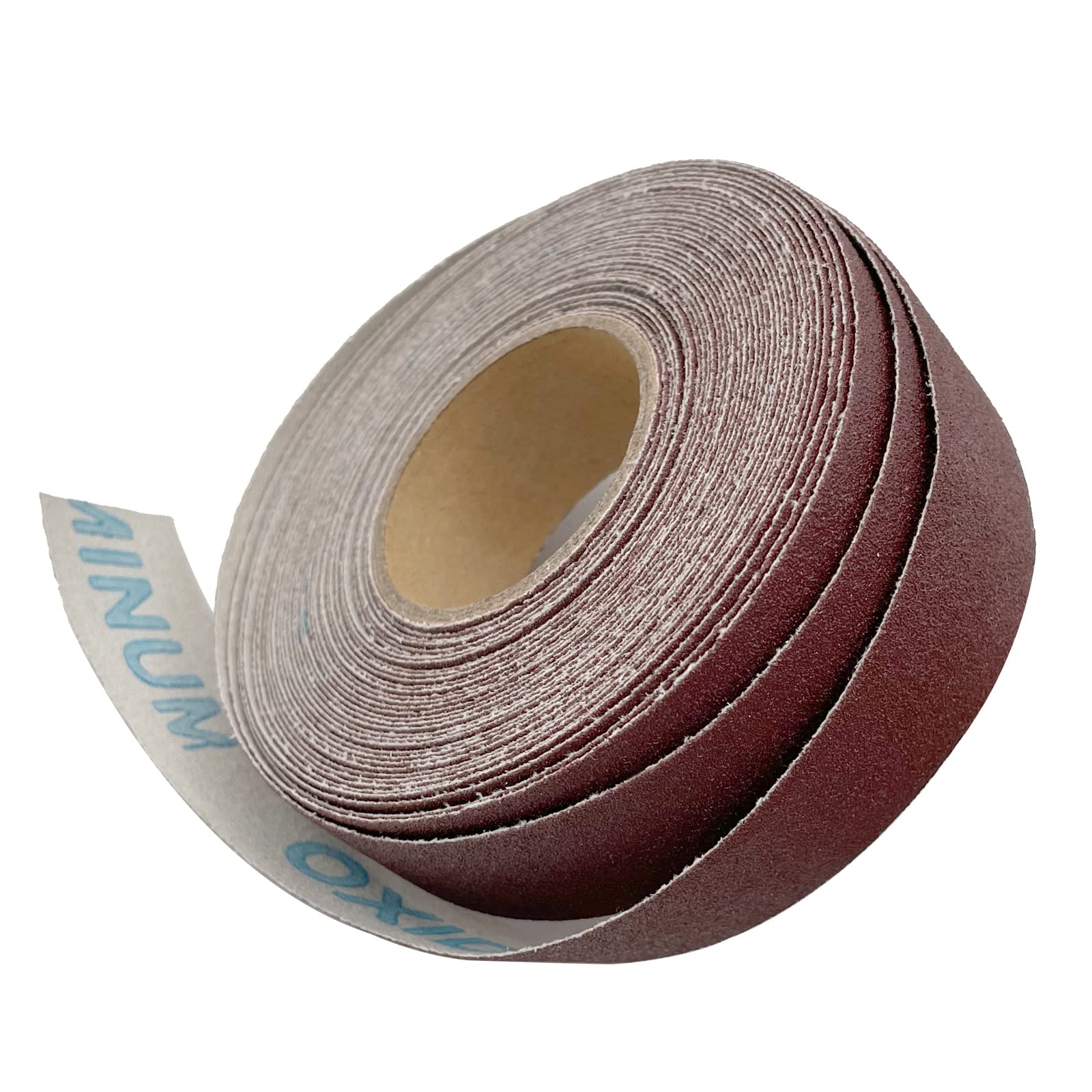 120 Grit Sandpaper Roll Emery Cloth Roll 2.5cmx8m Aluminium Oxide Abrasive Sandpaper Roll for Wood Finishing Furniture Metal Sanding Automotive Polishing