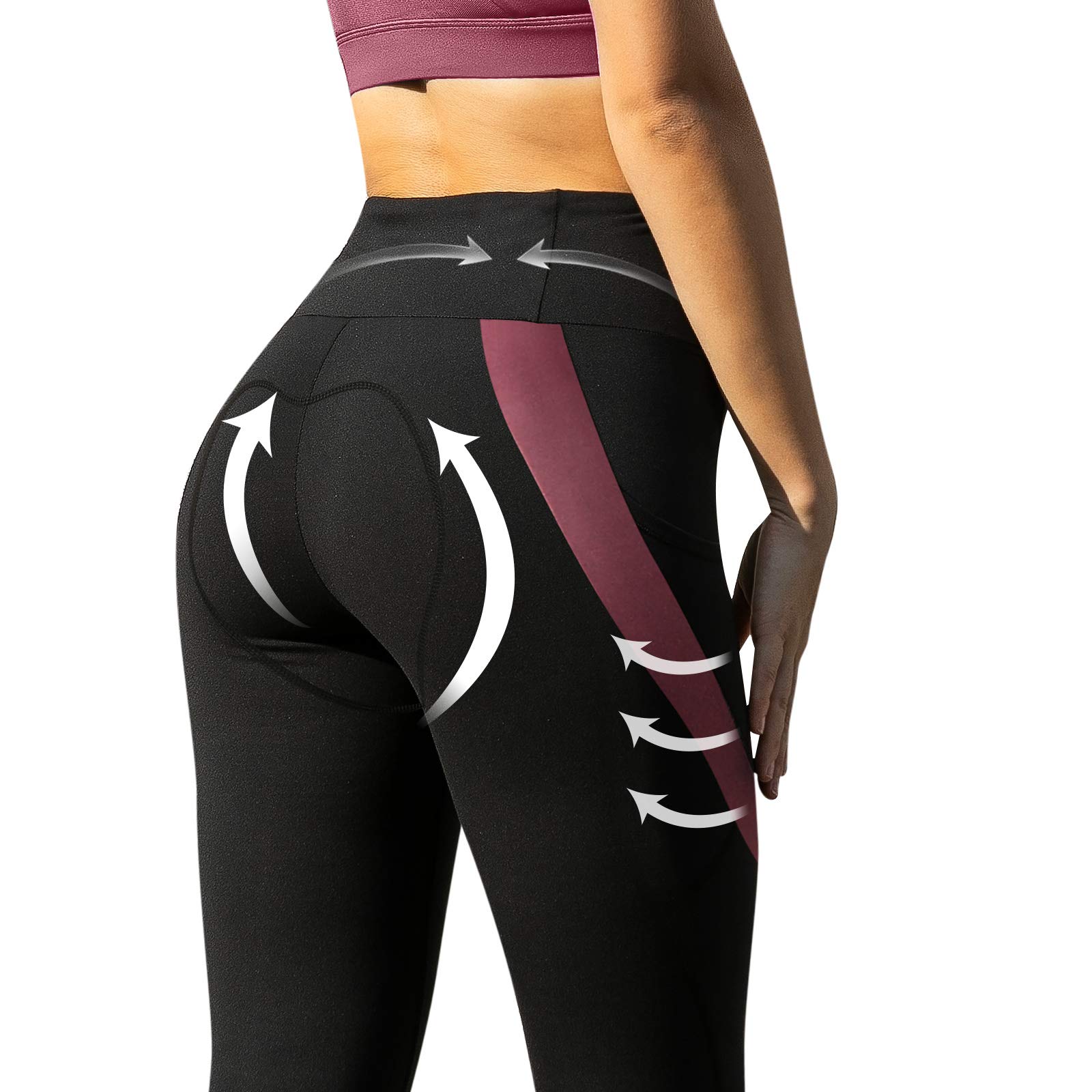 Santic Fahrradhose Lang Damen Gepolsterte Winter Thermo Leggings Radlerhose Radhose Radsport Lange Hosen Tights Elastische Schnell Trocknend
