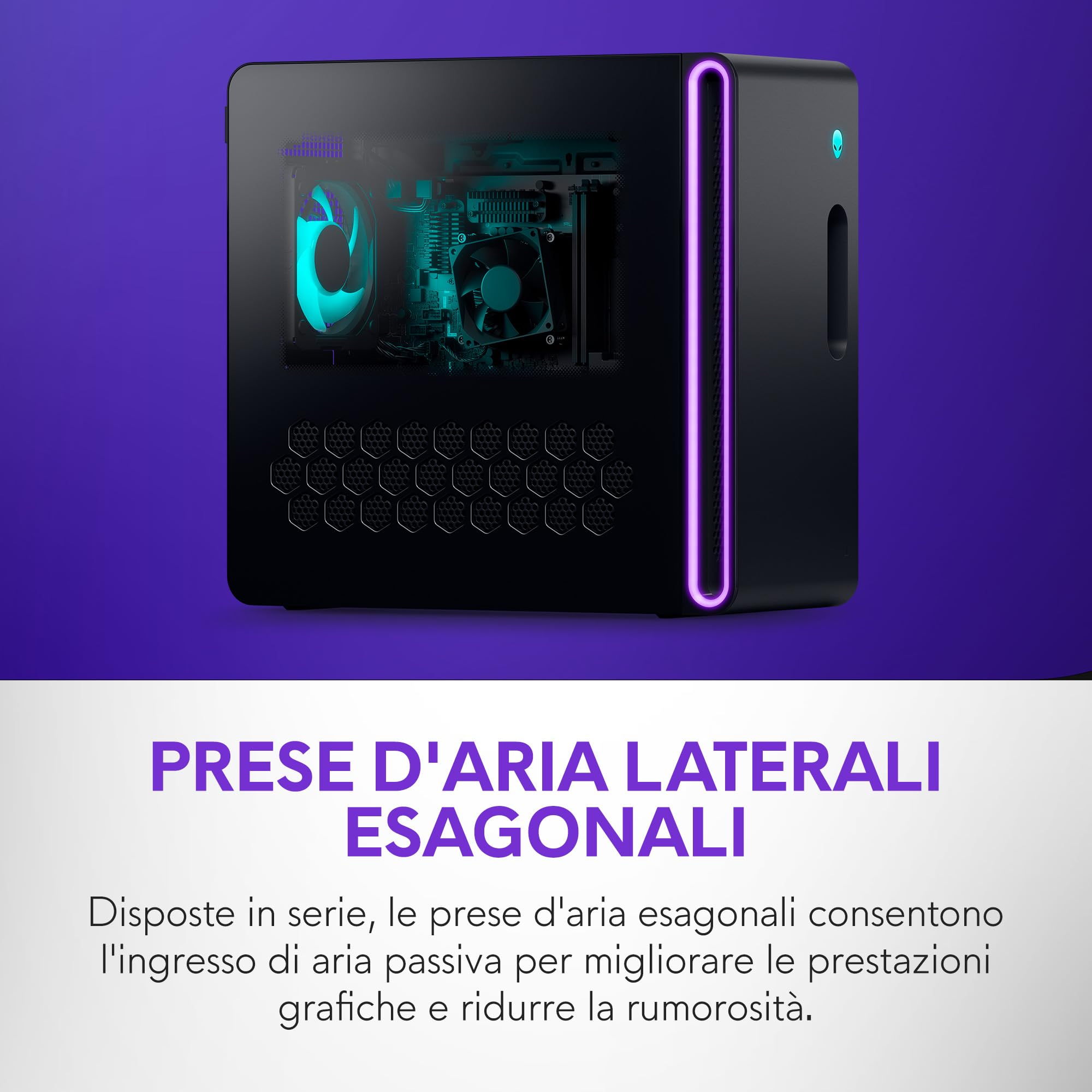 Alienware Aurora Gaming Desktop Intel Core Ultra 7 265KF RTX 5070 32GB RAM 1TB SSD Raffreddamento a Liquido 1000W Win 11 Home