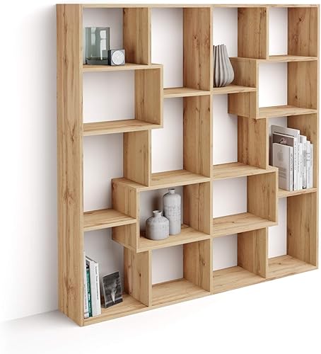 Miniatura 124 de Mobili Fiver, Estantería Iacopo XS (63.31 x 31.5 pulgadas), roble rústico, fabricada en Italia Roble rústico,Ashwood Negro,Ashwood Blanco,Efecto