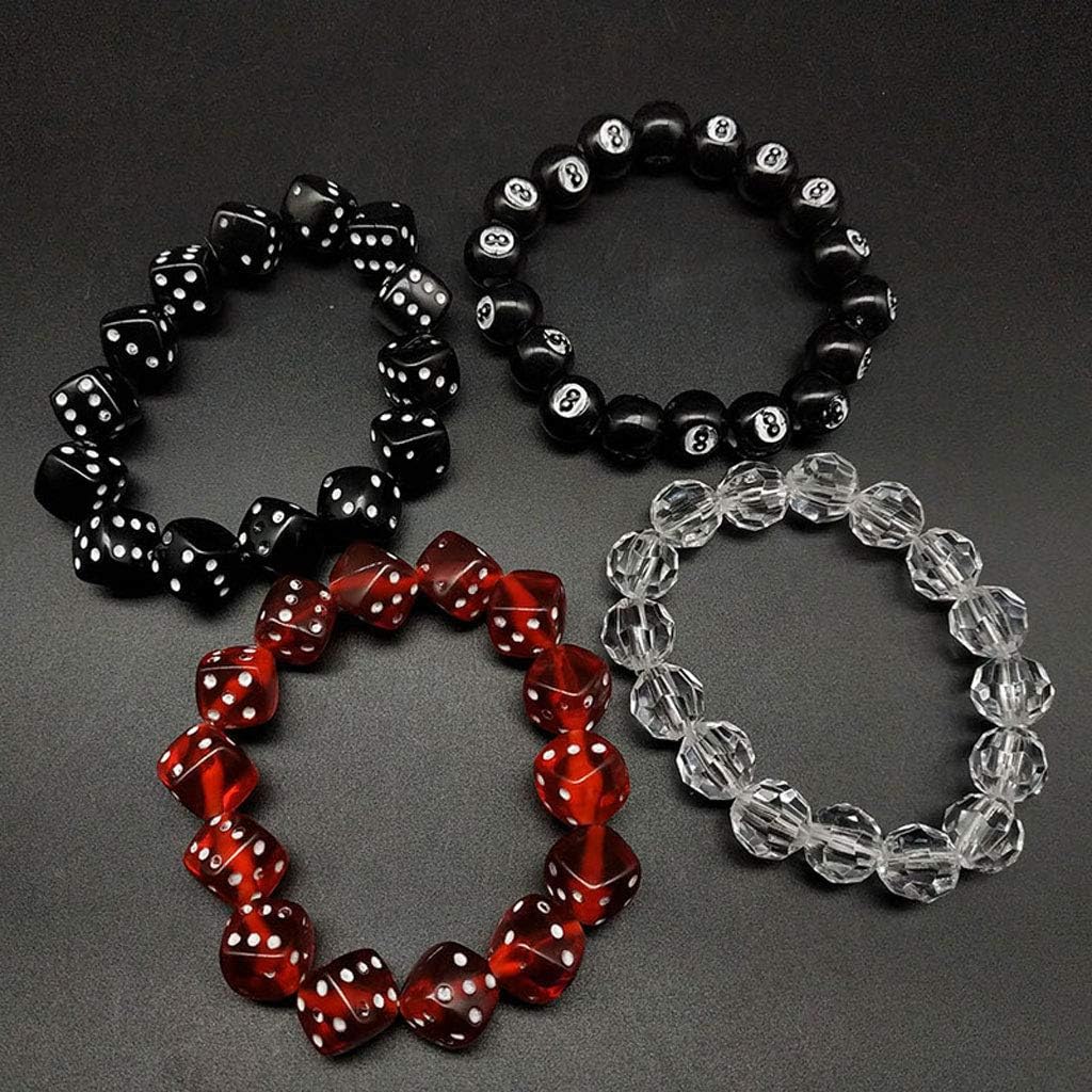 Fashion Acrylic Dice Beads Bracelet Colorful Acrylic Lucky Dice Bracelet Jewellery Surprise Gifts for Families