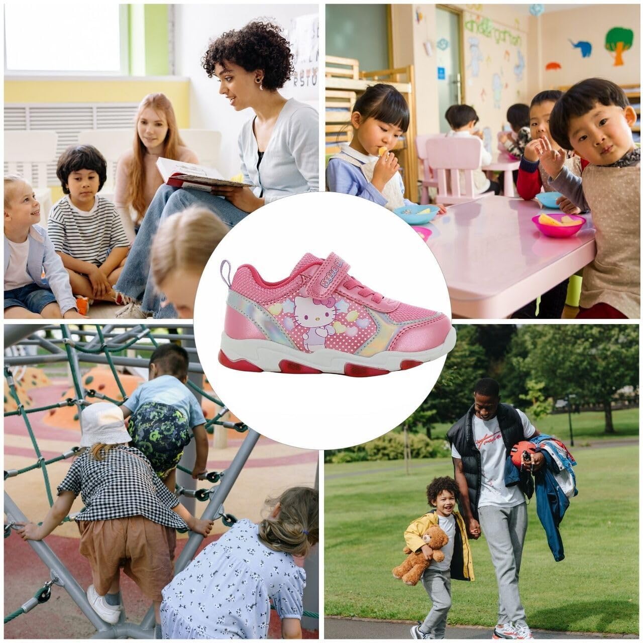 Leomil Hello Kitty Zapatillas con Luces Niña | Zapatos con luces para niñas, Ligeros y cómodos, Ideal para la escuela y el tiempo libre, Sanrio, Regalo para Niños