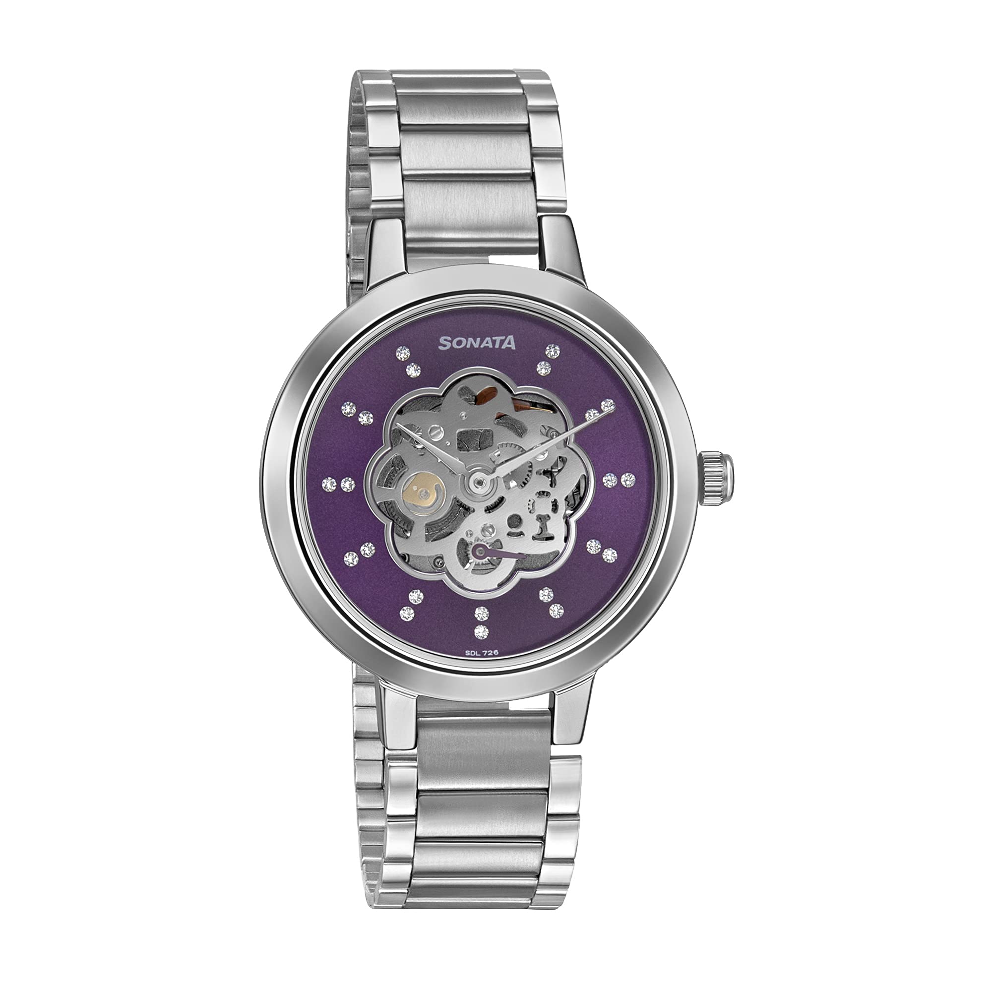 Sonata Unveil Quartz Multifunction Purple Dial Stainless Steel Strap Watch for Women-8141SM13 (B09GRQB9DY) Amazon Price History, Amazon Price Tracker