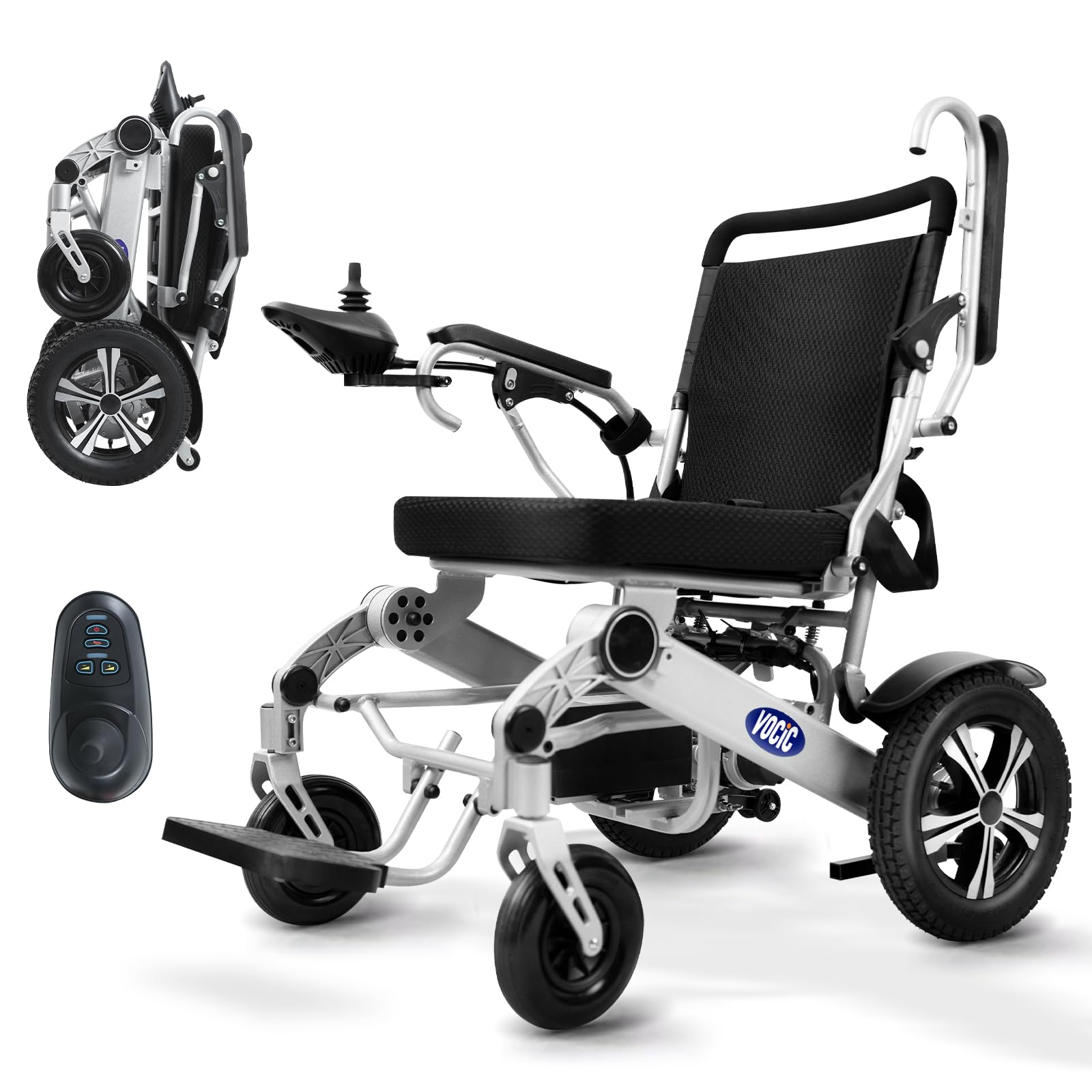 Buy VOCIC Electric Wheelchair, Aluminum Foldable Electric Wheelchairs