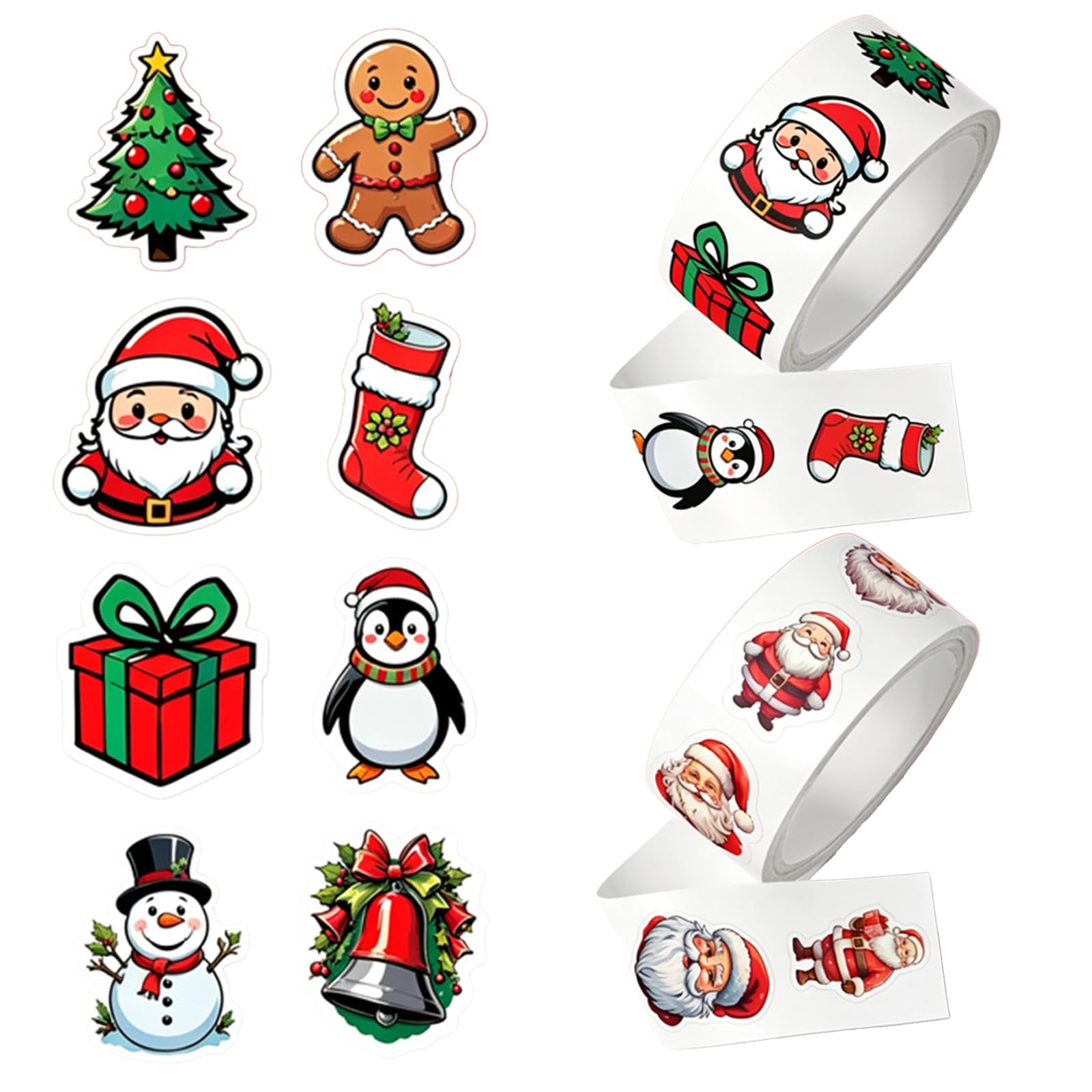 1000Pcs Christmas Stickers, Xmas Craft & Envelope Holiday Labels