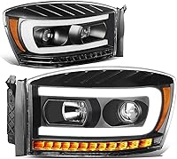 Vista 11 de DNA MOTORING HL-HPL-RM06-G2-BK-CL1 Faros proyectores de secuencia de señal LED 3D dual DRL Compatible con Dodge Ram 1500 modelos 2006-2008/Dodge Ram