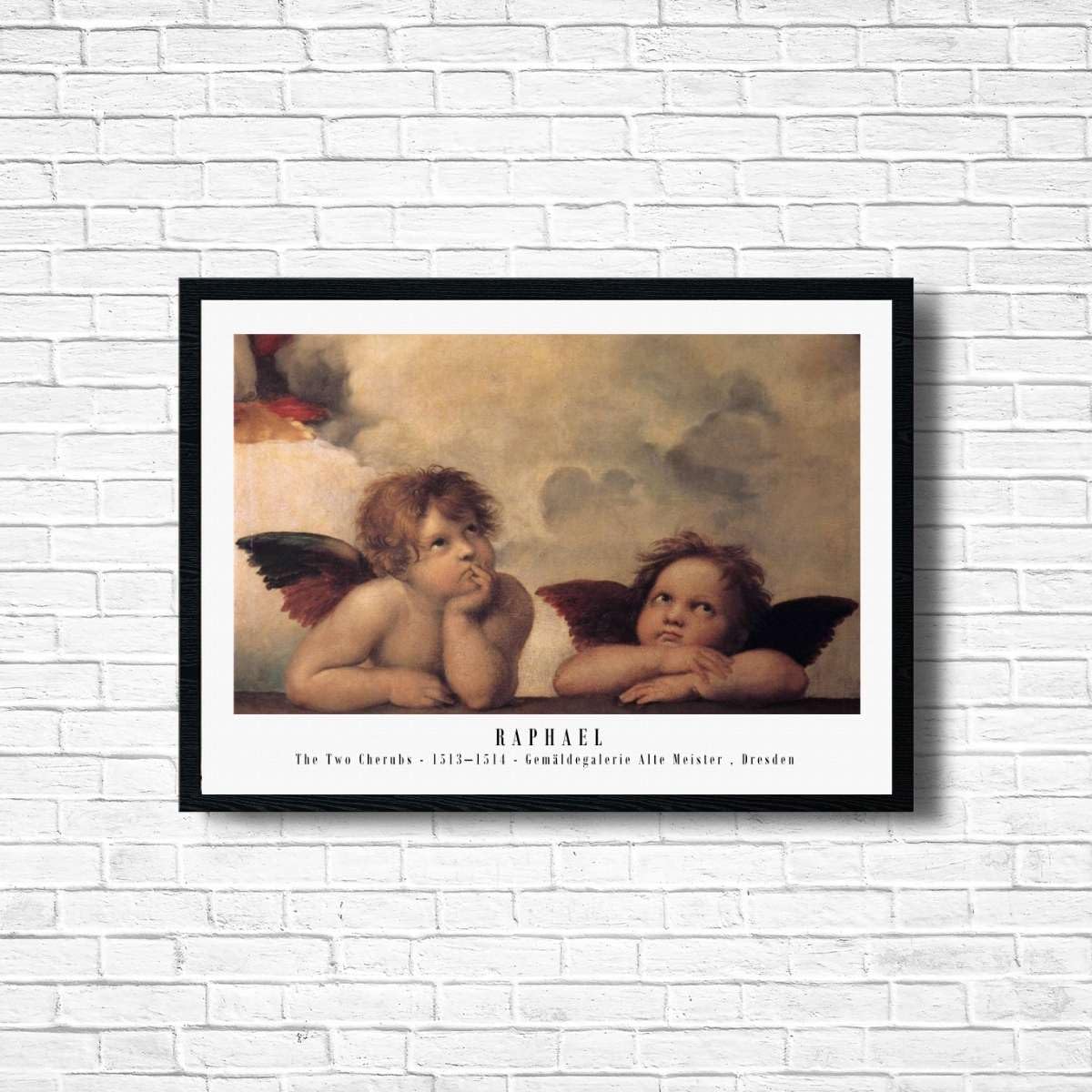 Raphael - The Two Cherubs print, Famous classic paintings, Iconic painters art work, A4 / A3 Home Decoration Wall Art Deco, Frame options available (A4 Print Only)