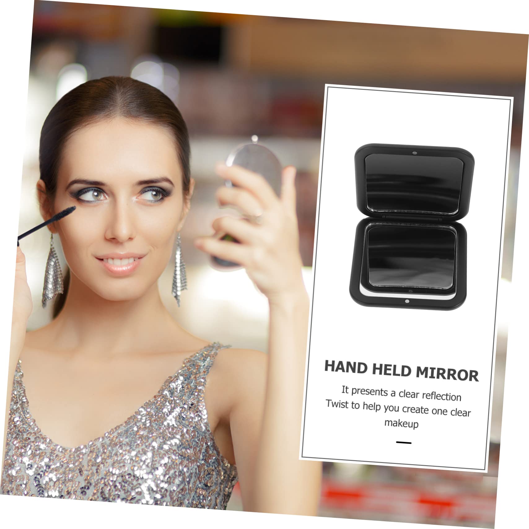 minkissy 3piezas Espejo De Viaje Compacto Aumento Espejo De Maquillaje Portátil para Mujeres para Uso Boda y Especiales