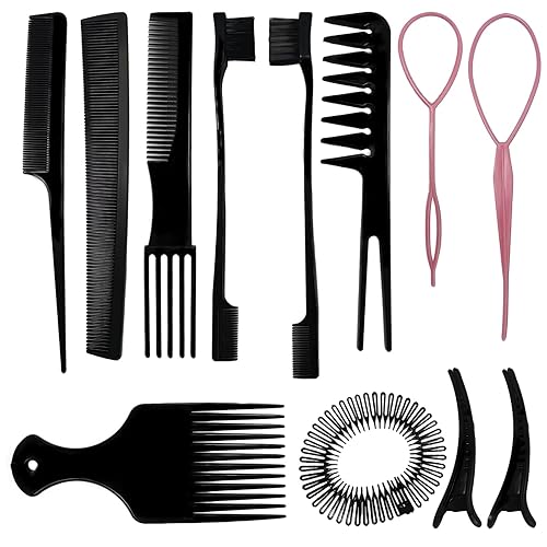 1st Choice Juego de peine de peinado profesional de 12 piezas
