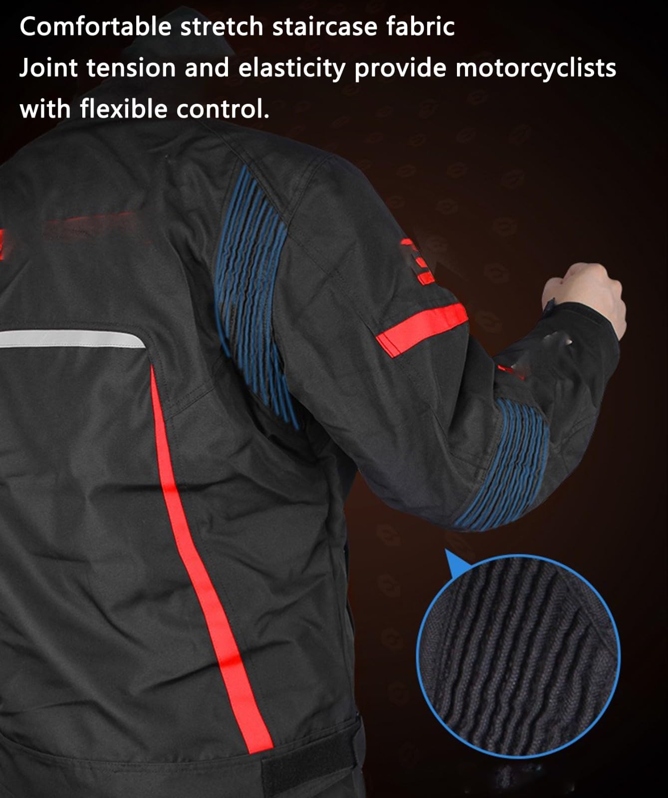 Moto Traje De Moto Para Hombre Chaqueta De Moto Impermeable Con Armadura Extraíble Chaqueta De Verano, Transpirables Chaqueta Moto Invierno Protecciones Moto C,XL