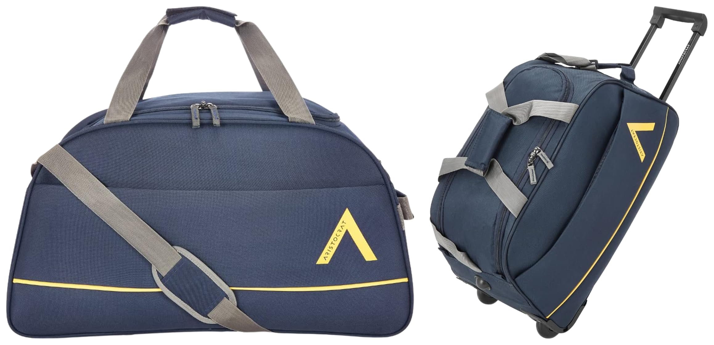 Cadet Polyester 52 Cms Wheel Travel Duffle Bag (Blue), 30 Centimeters & Aristocrat Cadet 52Cm Polyester Cabin Luggage Navy Blue Duffle Bag, 28 Cms-image-29