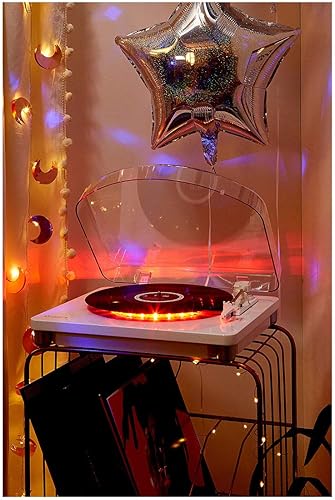 Vista 12 de Guirnalda de luces LED de plumas de oro rosa, farol de hojas de metal, funciona con pilas, luces de hadas para dormitorio, decoraciones de boda