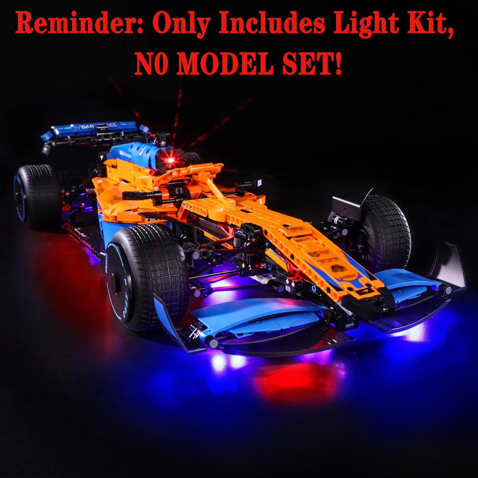 MENZAVA LED Light Set Compatible with LEGO 42141 McLaren Formula 1 Race Car Technic Building Blocks Model - Model Set NOT Included - Image 4