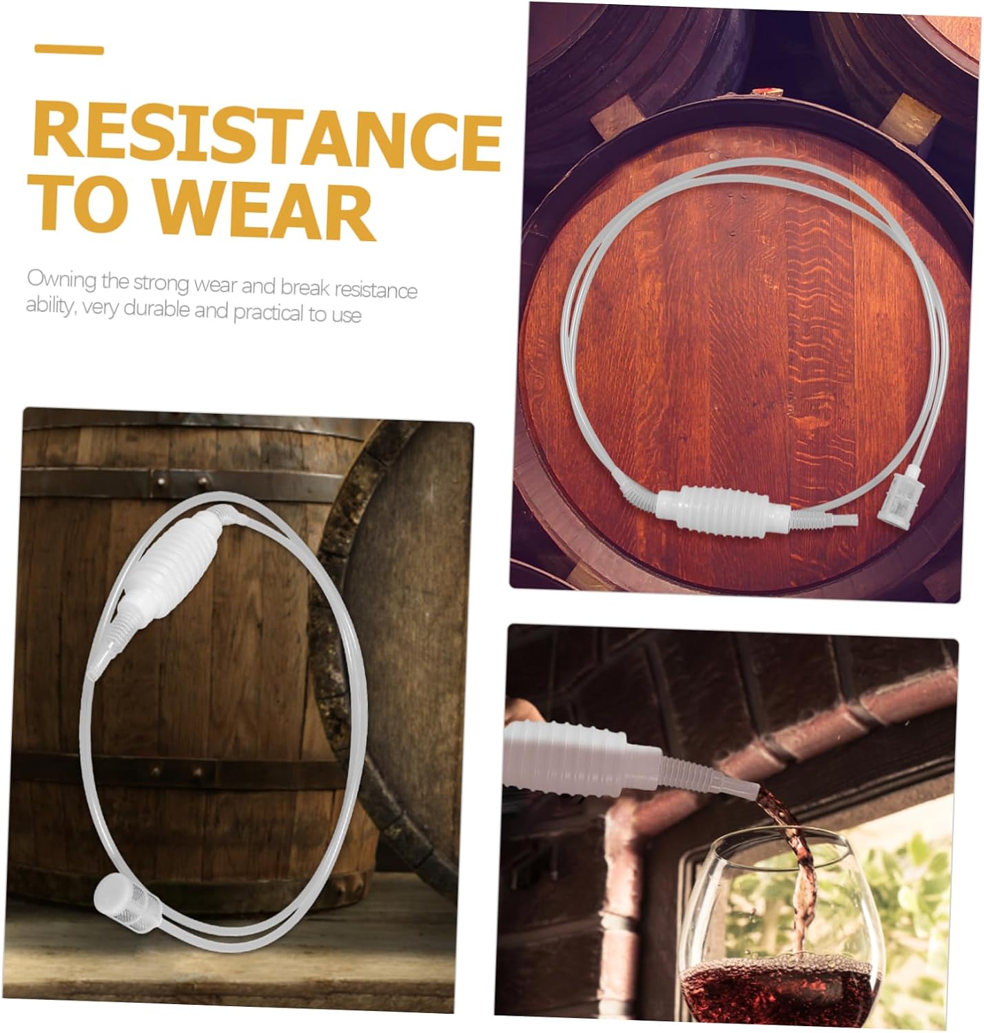Plastic Manual Home Brewing Siphon Hose for Bottles and Liquid Transfer