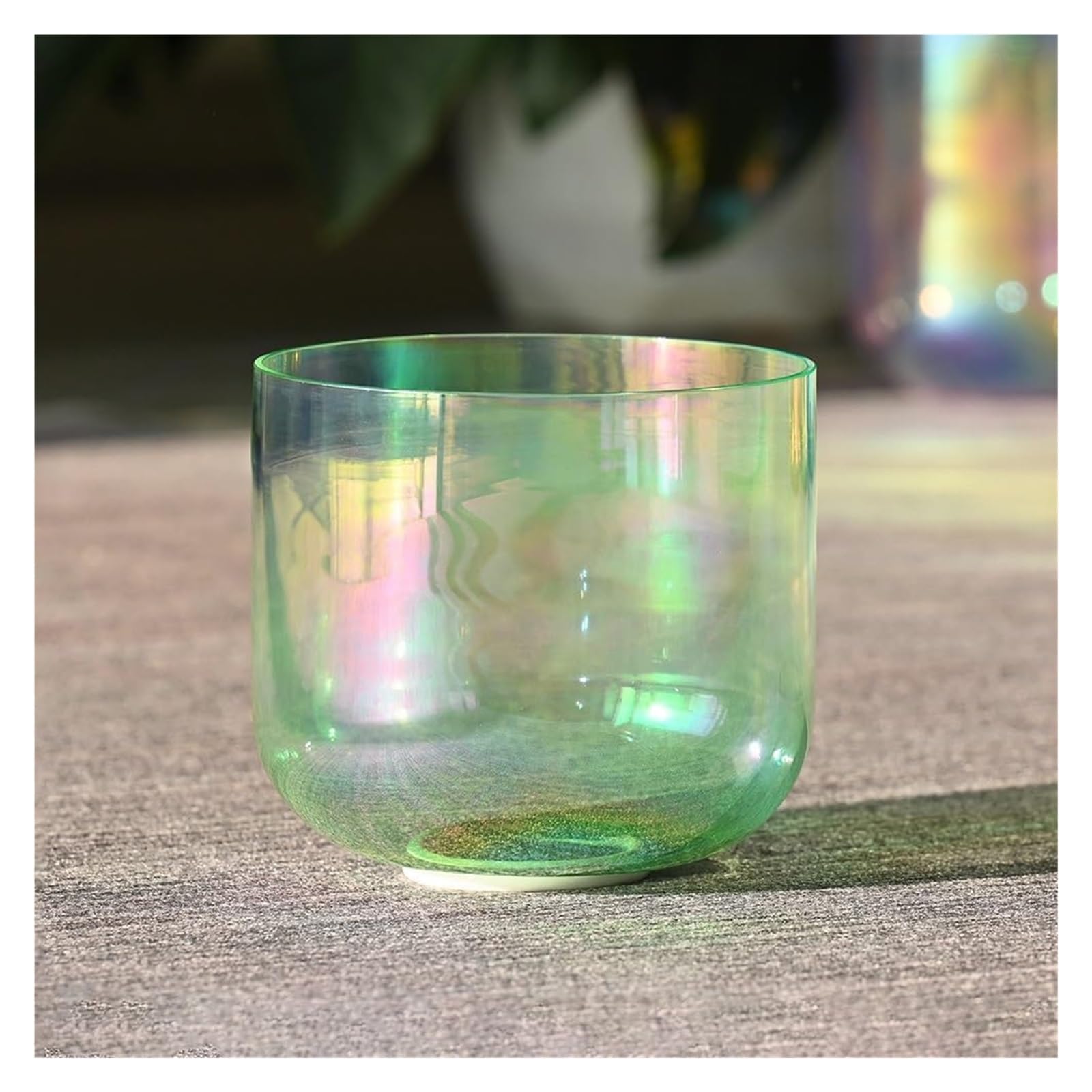 Set di campane tibetane in cristallo da 6 pollici, 432 Hz, campana tibetana alchimica trasparente, luce cosmica per yoga, con accenditore acrilico gratuito e O-ring (C note)