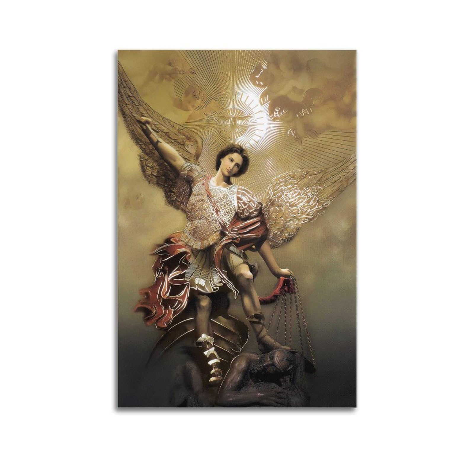 St Michael The Archangel Religious Art Poster Decorative Painting Canvas Wall Art Living Rooms Bedroom Painting 20x30inch(50x75cm)