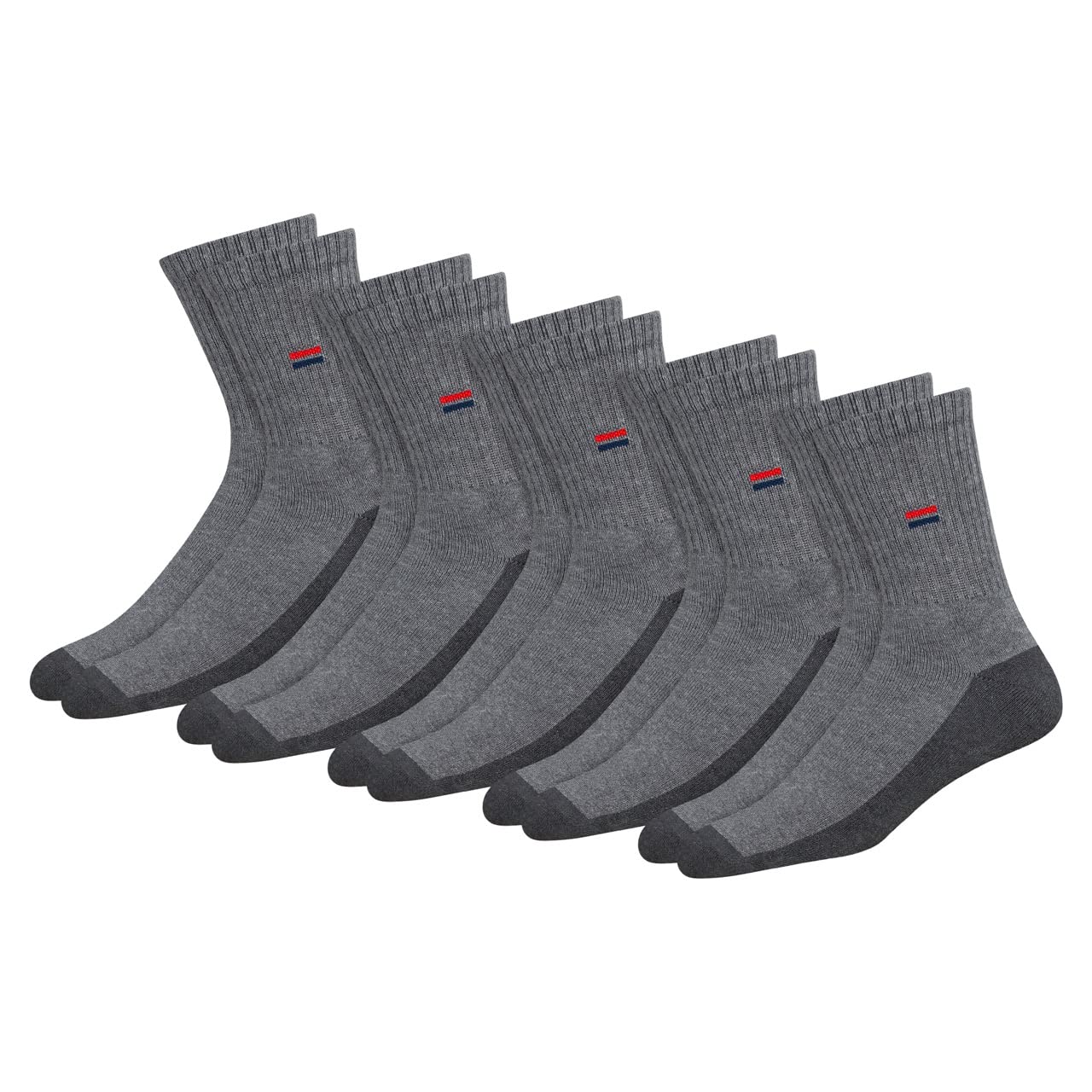 NAVYSPORT 5 Pairs Men's Socks Trainer Cotton Crew Socks, Pack of 5