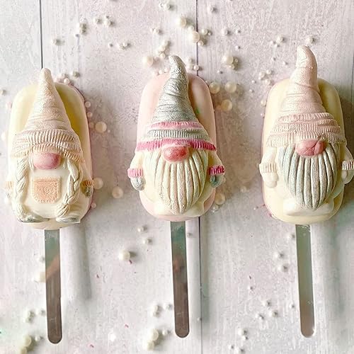 Miniatura 8 de 2 moldes de fondant de gnomo de Navidad, muñeca enana, molde de silicona para decoración de pasteles de chocolate para Navidad, fiesta de