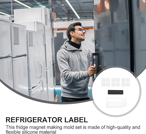 Miniatura 4 de EXCEART Letrero para lavavajillas, molde de letrero sucio para lavavajillas, nevera, molde de resina de fundición de utensilios de cocina (blanco)