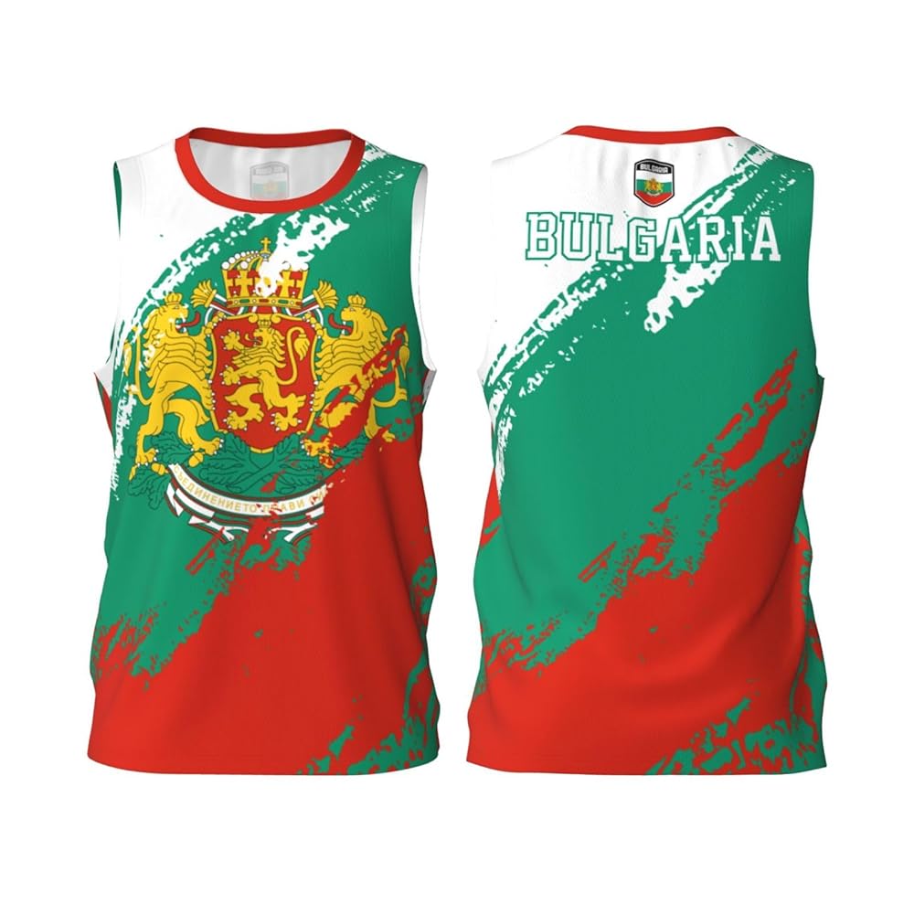 Amazon.com: DABOYOZHZH Bulgaria Flag Basketball Jersey for