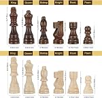 Magnetic Wooden Chess Board Set with Manual for Adults Kids 15 Inch Chess Puzzle with Handmade Pieces, Folding Portable Travel Unique Chess Game for Tournament Professional Beginner